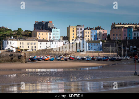 Tenby Hafen Tenby Pembrokeshire Wales Stockfoto