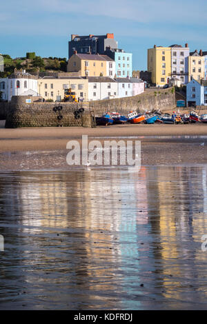 Tenby Hafen Tenby Pembrokeshire Wales Stockfoto