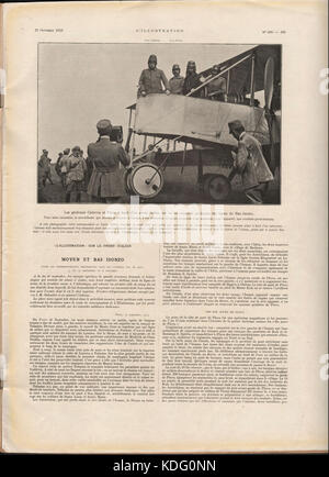 Diese Ausgabe von L’Illustration vom 23. Oktober 1915 zeigt historische Ereignisse und Bilder aus dem Ersten Weltkrieg und liefert eine visuelle Aufzeichnung des Konflikts in seinen Anfangsjahren. Stockfoto