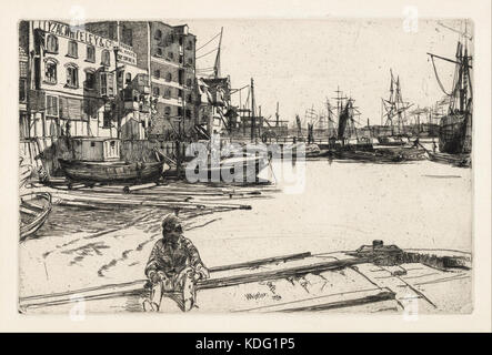 James Abbott Mcneill Whistler Eagle Wharf Google Kunst Projekt Stockfoto