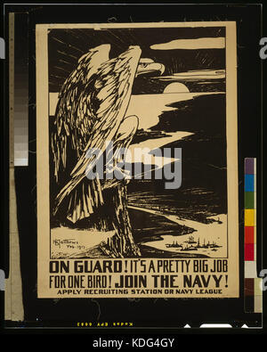 Auf der Hut! Es ist eine ziemlich große Aufgabe für ein Vogel! Melden Sie der Marine! LCCN 2002719774 Stockfoto