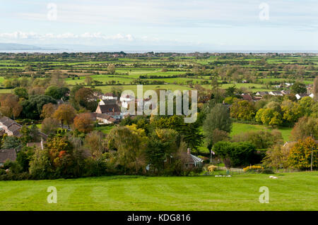 Anzeigen von Brent Knoll, Somerset Stockfoto