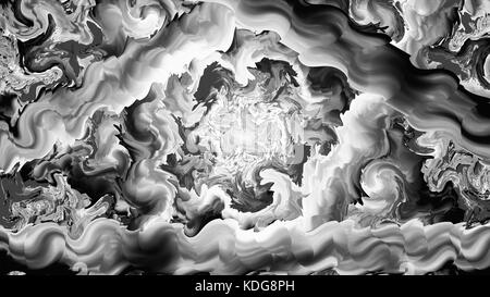 Abstrakte ripple Schwarz und whte Textur, computer-generierte Zusammenfassung Hintergrund, 3D-Rendering Stockfoto