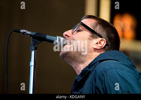 MADRID - SEP 9: Liam Gallagher führt im Konzert an Dcode Music Festival am 9. September 2017 in Madrid, Spanien. Stockfoto
