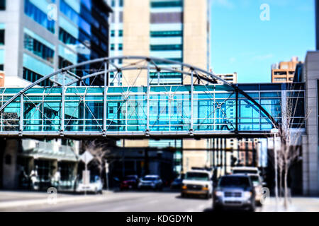 Tilt Shift calgary Down Town - Stadt und Urbane Fotografie Stockfoto