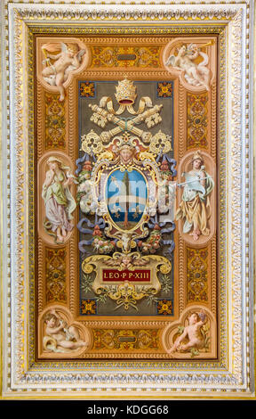 Decke in der Vatikanischen Museen, Italien Stockfoto