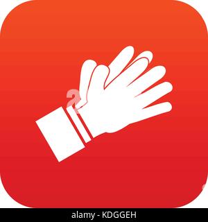 Klatschen klatschen Hände Symbol digital Rot Stock Vektor