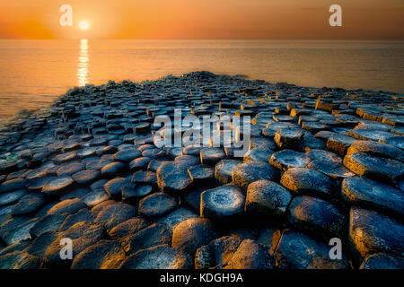 Felsformationen. Riesen Causway. Nortnern Irland Stockfoto