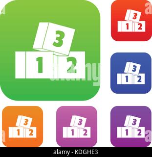 Steine Set Color Collection Stock Vektor