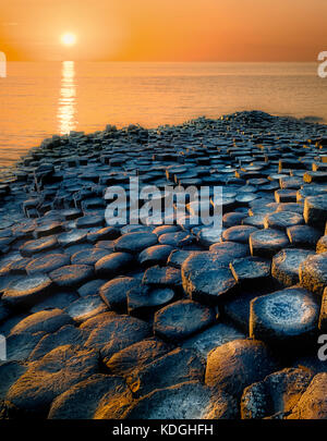 Felsformationen. Riesen causway. nortnern Irland Stockfoto