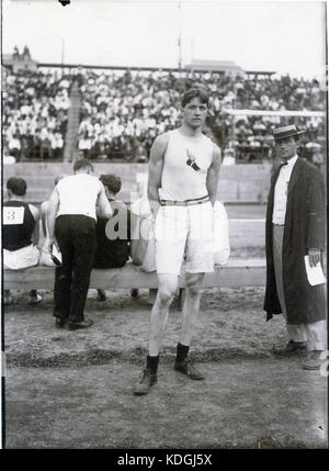 Ray Ewry des New York Athletic Club, Sieger des Ständigen ausgedehnter Sprung, stehend hoch springen, und drei ständige springen Veranstaltungen an der 1904 Olympics Stockfoto