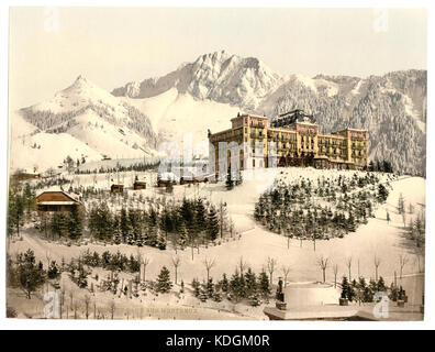 Rochers de Naye und Hotel de Caux, im Winter, Genfer See, Schweiz LCCN 2001702452 Stockfoto