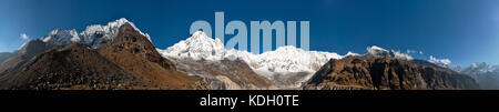 Himalayan Berglandschaft - Blick vom Annapurna Basislager Stockfoto