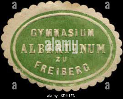 Siegelmarke Gymnasium Albertinum zu Freiberg W 0251390 Stockfoto