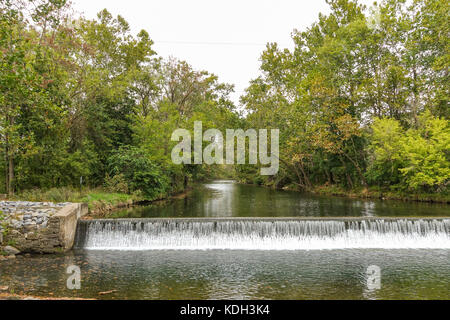 Bushkill Creek in Easton, Lehigh Valley, Pennsylvania, United States. Stockfoto