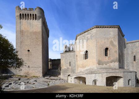 Abtei Montmajour oder Abbaye de Montmajour, in der Nähe von Arles, Provence Frankreich Stockfoto