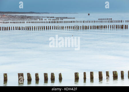 Landschaften Polens. Ruhe Sonnenuntergang an der Ostsee. Stockfoto