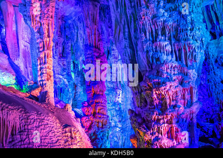 Schilfrohrflöten-höhle, Guilin, Guangxi, China Stockfoto
