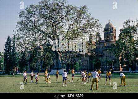 Aitchison College, einem berühmten unabhängigen semi-private Boys School aus der Luft, Lahore, Pakistan. Stockfoto