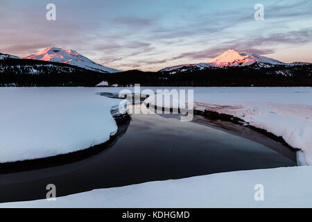 South Schwester und gebrochen top Winter Reflexionen Stockfoto