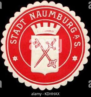 Die Siegelmarke Stadt Naumburg Saale ist eine historische städtische Siegelmarke aus Naumburg in der Saale, die zur amtlichen Dokumentation verwendet wird. Stockfoto
