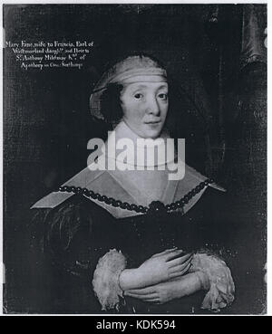 Mary Fane, Frau Franz, Graf von Westmorland, Tochter und Erbin Sir Anthony Mildmay, Kt Apethorp in der Grafschaft Northampton Stockfoto