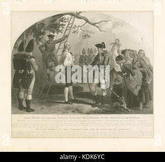 Die letzten Worte von Captain Nathan Hale, dem Helden Märtyrer der Amerikanischen Revolution (Nypl b 13512822 424387) Stockfoto