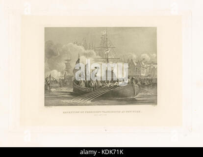 Empfang von Präsident Washington New York am 23. April 1789 (Nypl b 13512824 423181) Stockfoto