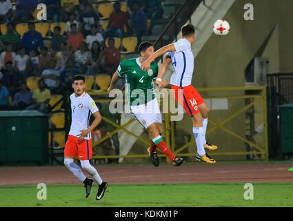 Guwahati, Assam, Indien. Oktober 2017. Momente vom Spiel der FIFA U-17-Weltmeisterschaft Gruppe E zwischen Mexiko und Chile. In einem Spiel der Gruppe E der FIFA U-17-Weltmeisterschaft, Mexiko, spielt Chile ohne Tor aus. Mexiko nimmt an der Achtelrunde Teil. Sie brauchten nur einen Punkt, um sich zu qualifizieren. Quelle: Vikramjit Kakati/ZUMA Wire/Alamy Live News Stockfoto