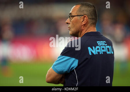 Rom, Italien. 14 Okt, 2017. Rom, Italien, Olimpic Stadium, 14. Oktober 2017: Maurizio sarri in Aktion während der Fußball serie a Liga 2017/2018 zwischen as Roma vs im Olympischen Stadion am 14. Oktober napoli, 2017 in Rom. Credit: unabhängige Fotoagentur/alamy leben Nachrichten Stockfoto