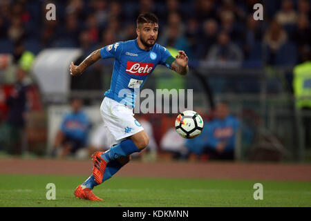 Rom, Italien. 14 Okt, 2017. Rom, Italien, Olimpic Stadium, 14. Oktober 2017: Insigne in Aktion während der Fußball serie a Liga 2017/2018 zwischen as Roma vs im Olympischen Stadion am 14. Oktober napoli, 2017 in Rom. Credit: unabhängige Fotoagentur/alamy leben Nachrichten Stockfoto