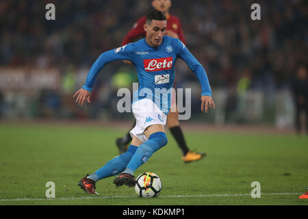 Rom, Italien, Olimpic Stadium, 14. Oktober 2017: hamsik in Aktion während der Fußball serie a Liga 2017/2018 zwischen as Roma vs im Olympischen Stadion am 14. Oktober napoli, 2017 in Rom. Stockfoto