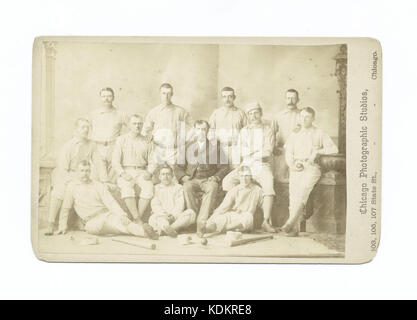 Vorsehung Baseball Club, 1879, York, Riley, Hines, Start, Denny, Nara, H. Wright, Radbourne, Gilligan, G. Wright, Farrell, Ward (Nypl b 13537024 56319) Stockfoto