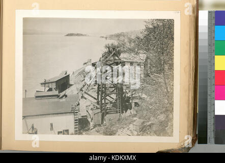 Hudson druck Tunnel. Ansicht um die Ost-Welle auf der Ostseite des Hudson River. Die Welle von der Wasserversorgung Kräfte gesunken. April 27, 1910 (Nypl b 13814376 435455) Stockfoto