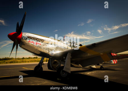 P-51 Mustang Jagdflugzeug Stockfoto