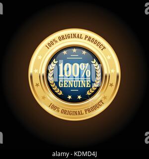 Original Produkt goldenen Insignien (Medaille) Stock Vektor