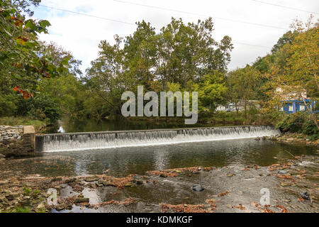 Bushkill Creek in Easton, Lehigh Valley, Pennsylvania, United States. Stockfoto