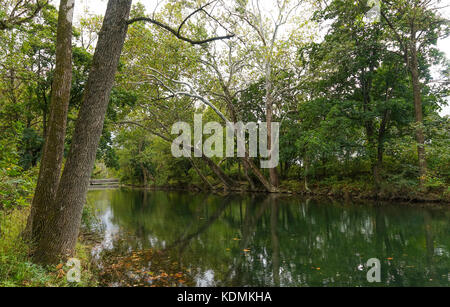 Bushkill Creek in Easton, Lehigh Valley, Pennsylvania, United States. Stockfoto