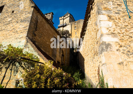 Das mittelalterliche Dorf Castelnaud-la Chapelle in der Region Dordogne in Frankreich Stockfoto