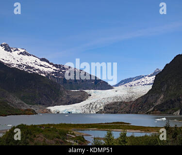 Mendenhall Gletscher Erholungsgebiet in den tongass National Forest, Juneau, Alaska Stockfoto