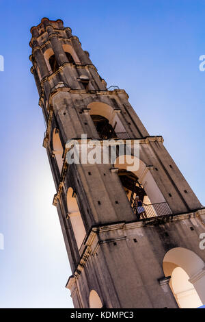 Die Manaca Iznaga Turm, einem alten Slave Suche in Kuba die historische Zuckerrohrfelder., Valle De Los Ingenios, Trinidad, Kuba, Karibik Stockfoto