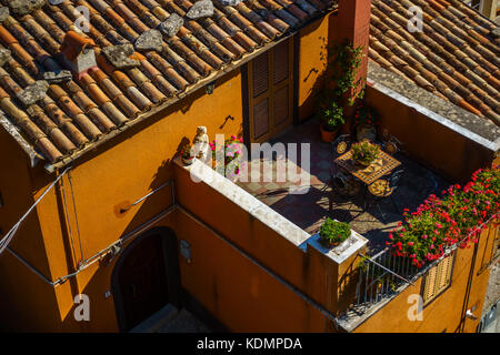 Mountain Village Novara di Sicilia, Sizilien, Italien Stockfoto