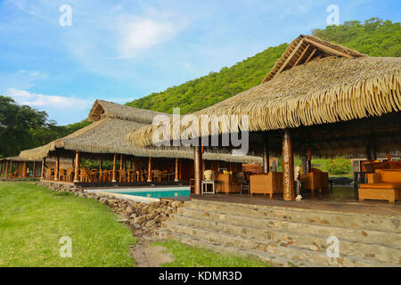 Resort auf einer tropischen Insel, Chatham Bay, Union Island, Grenadinen, Karibik Stockfoto