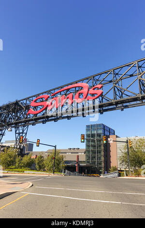 Sands Casino liegt auf dem Gelände der alten Bethlehem Steel Factory, Pennsylvania, United States. Stockfoto