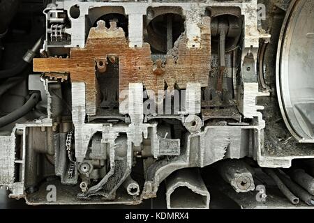 Abschaltung des Motors in hhalf Stockfoto