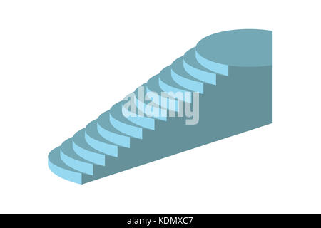 Treppe auf weißem Hintergrund , Vektor Stockfoto