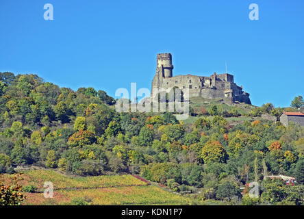 Tournoel casttle, Volvic, Puy de Dome, Auvergne-Rhone-Alpes, Frankreich Stockfoto