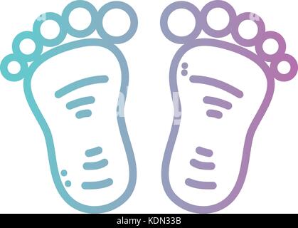 Line baby Footprint design Symbol Stock Vektor