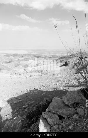 in den Berg Eden Jordan den Blick von der antiken Burg Stockfoto