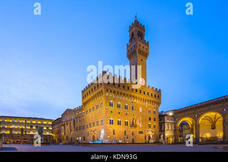 Piazza della Signoria in Florenz, Toskana, Italien. Stockfoto